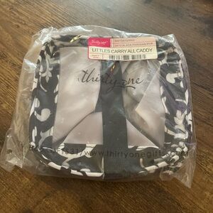 Thirty-One Black and White Floral Caddy